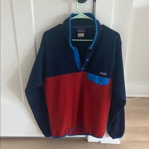 Patagonia Synchilla Red and Blue Fleece Pullover